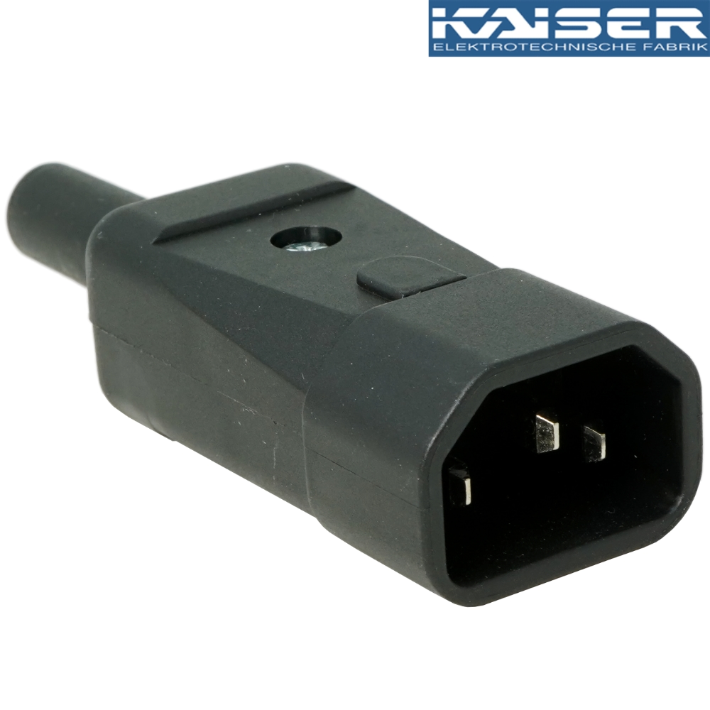 Kaiser IEC Male plug, unplated 