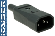 Kaiser IEC Male plug, unplated 