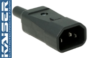 Kaiser IEC Male plug, Silver Plated