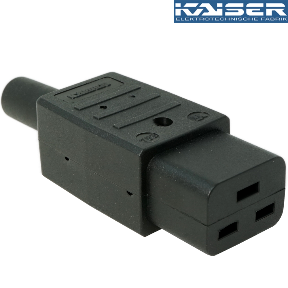 KAISER-763: Kaiser C19 IEC plug, Silver Plated