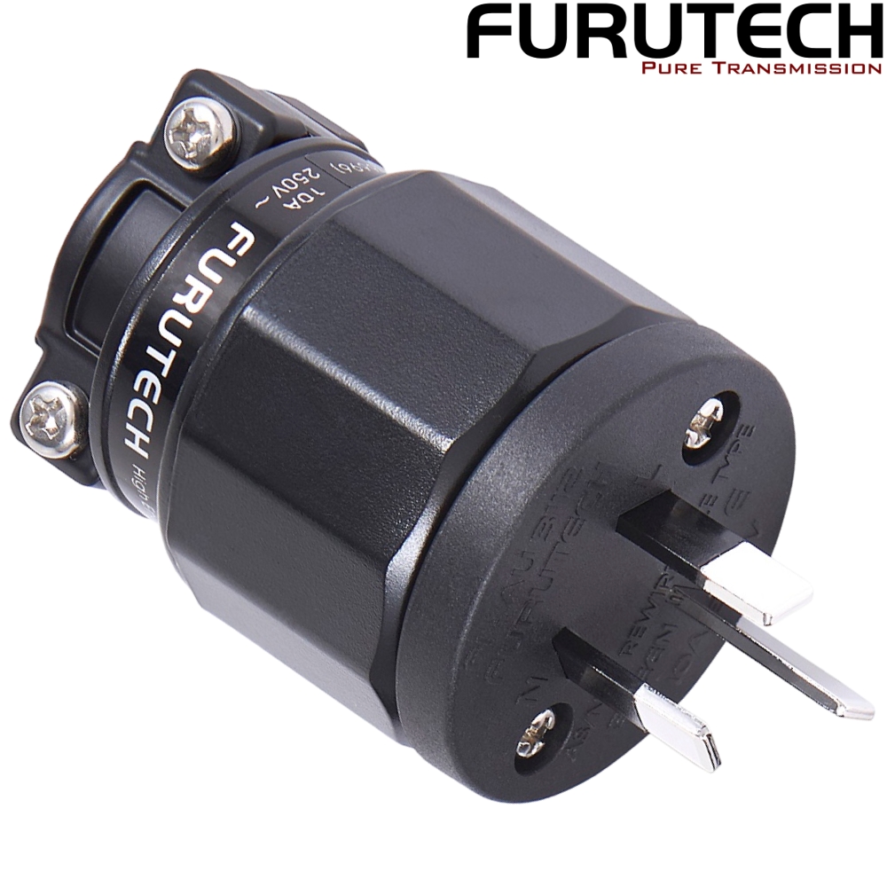 FI-AU3112-N1(R): Furutech FI-AU3112-N1 Pure Copper Rhodium-plated AU/NZ Mains Connector