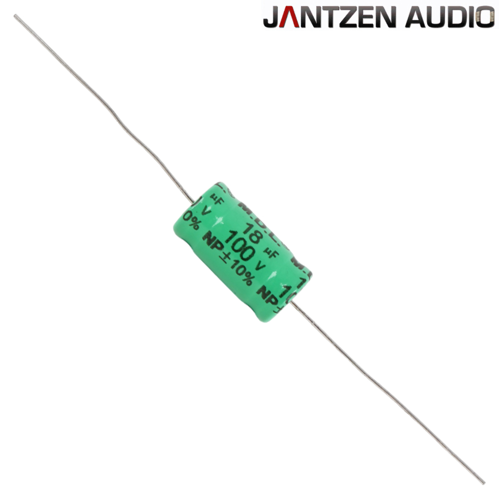 001-6044: 18uF 100Vdc Jantzen 10% Electrolytic Bipolar Capacitor