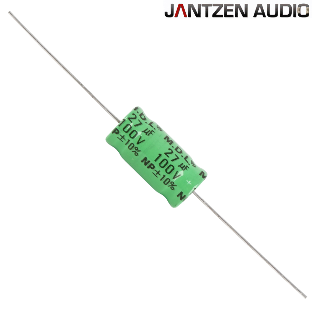 001-6050: 27uF 100Vdc Jantzen 10% Electrolytic Bipolar Capacitor