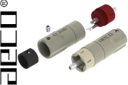 AECO ARP-4045S RCA Plugs, Tellurium Copper Silver-plated