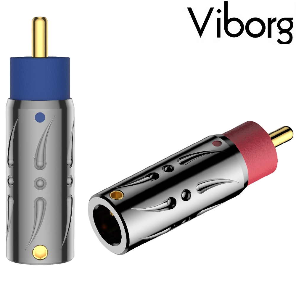 VR105G: Viborg RCA Connectors, Pure Copper, Gold-plated (2 pairs)