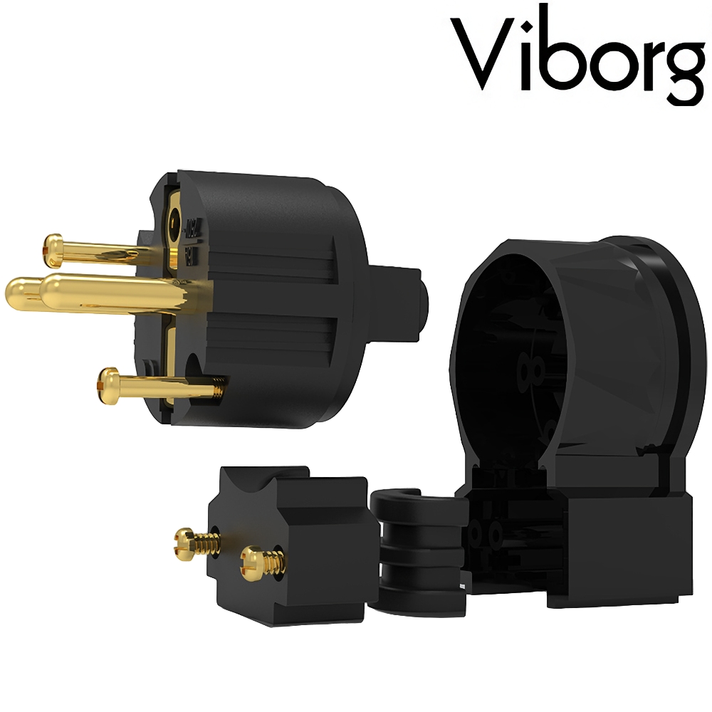thumbnail image 2 of Viborg Pure Copper Gold Plated USA Power Plug - IEC Audio Connector 2 of 6
