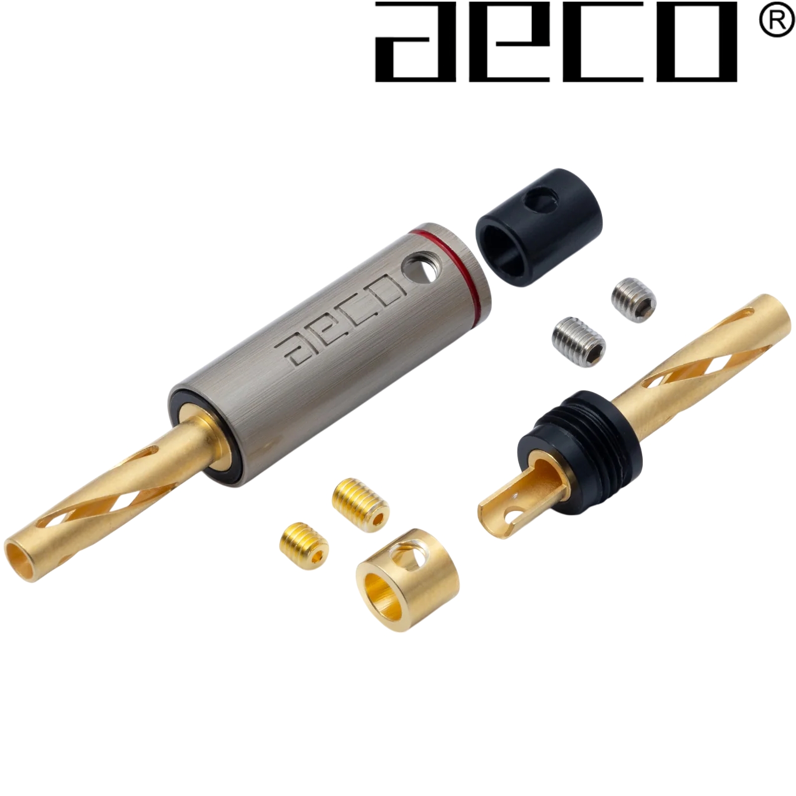 AECO ABP-1111 Banana Plugs, Tellurium Copper Gold-plated
