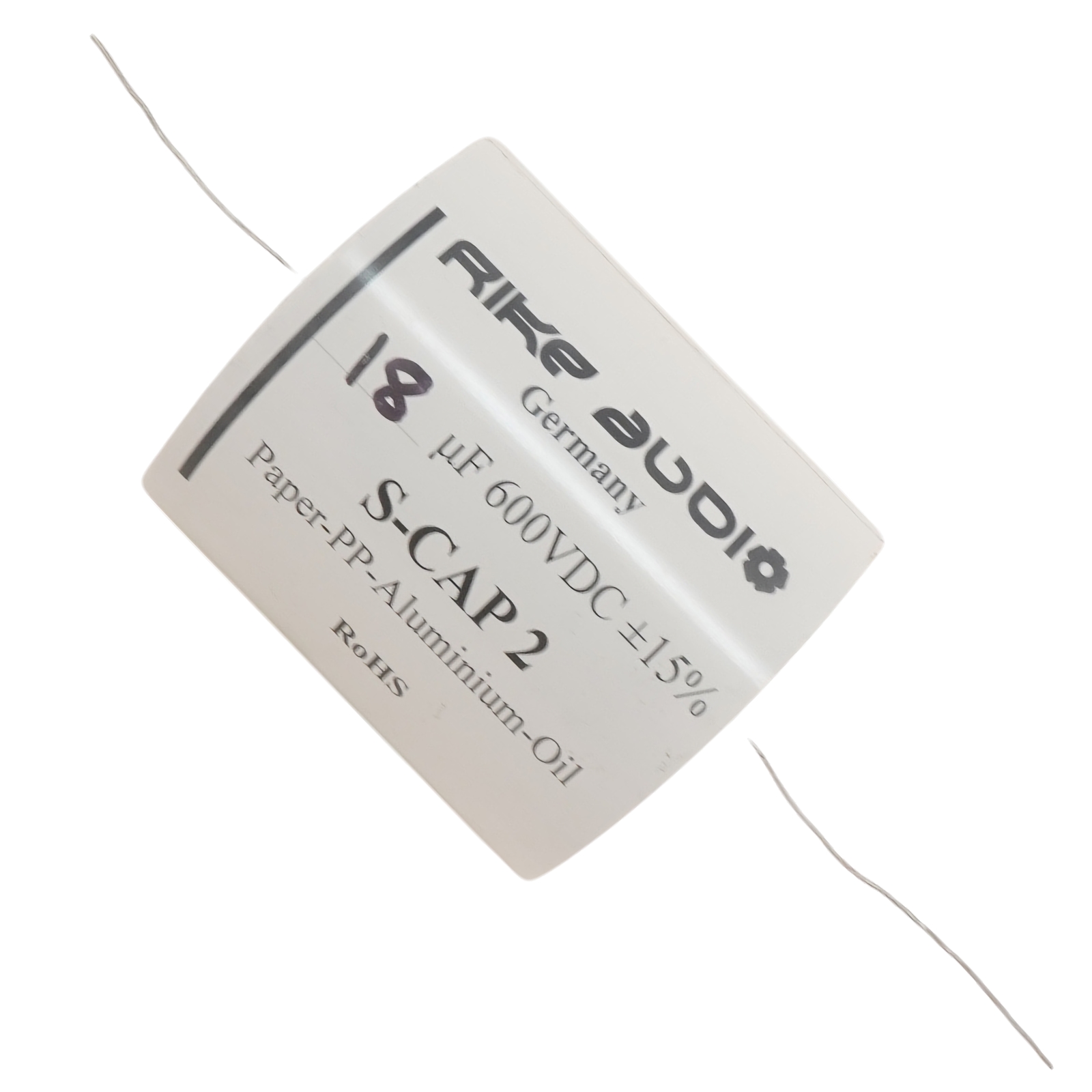 RIKES-250: 18uF 600Vdc Rike Audio S-Cap 2 Aluminium foil, PIO Capacitor - DISCONTINUED