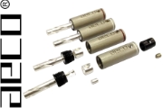 ABP-1111S: AECO Banana Plugs, Tellurium Copper Silver-plated (2 pairs)