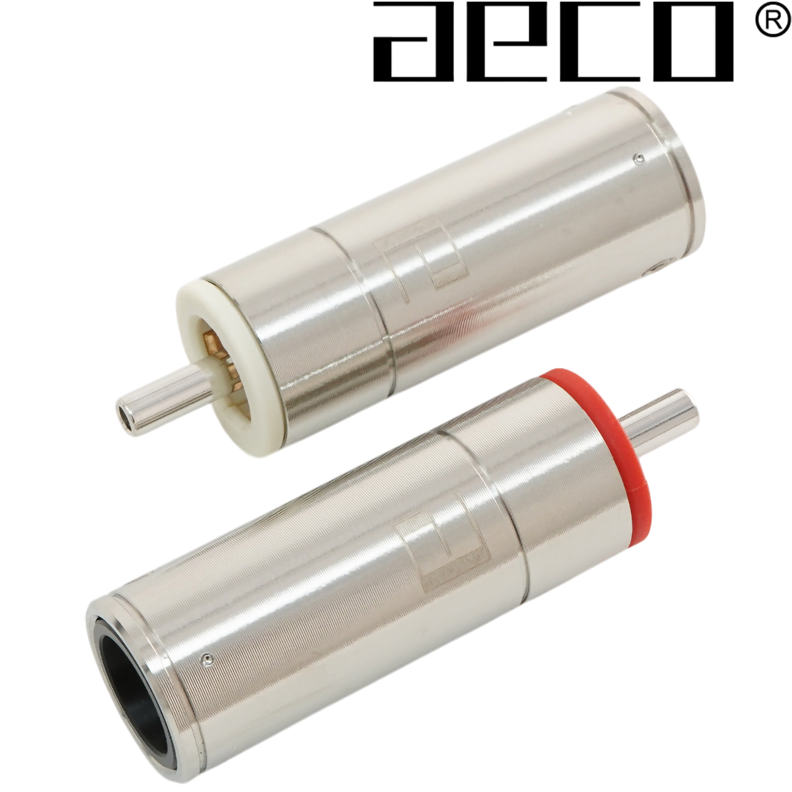 ARP-1512R: AECO RCA Plugs, Tellurium Copper, Rhodium-plated (2 pairs)