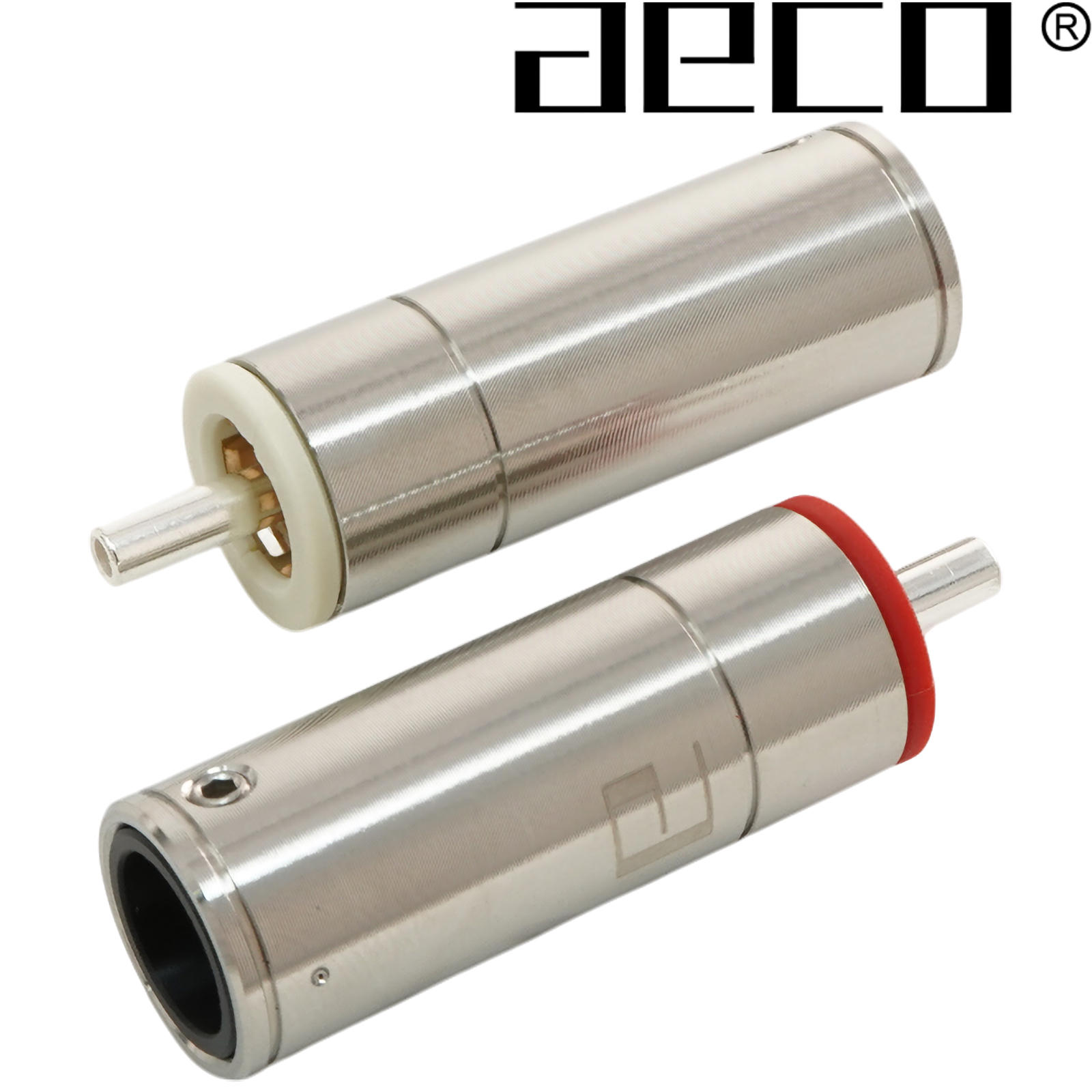 ARP-1512S: AECO RCA Plugs, Tellurium Copper, Silver-plated (2 pairs)