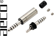 AECO AT4-1812R 4.4mm 5 pole TRS Jack, Tellurium Copper, Rhodium-plated