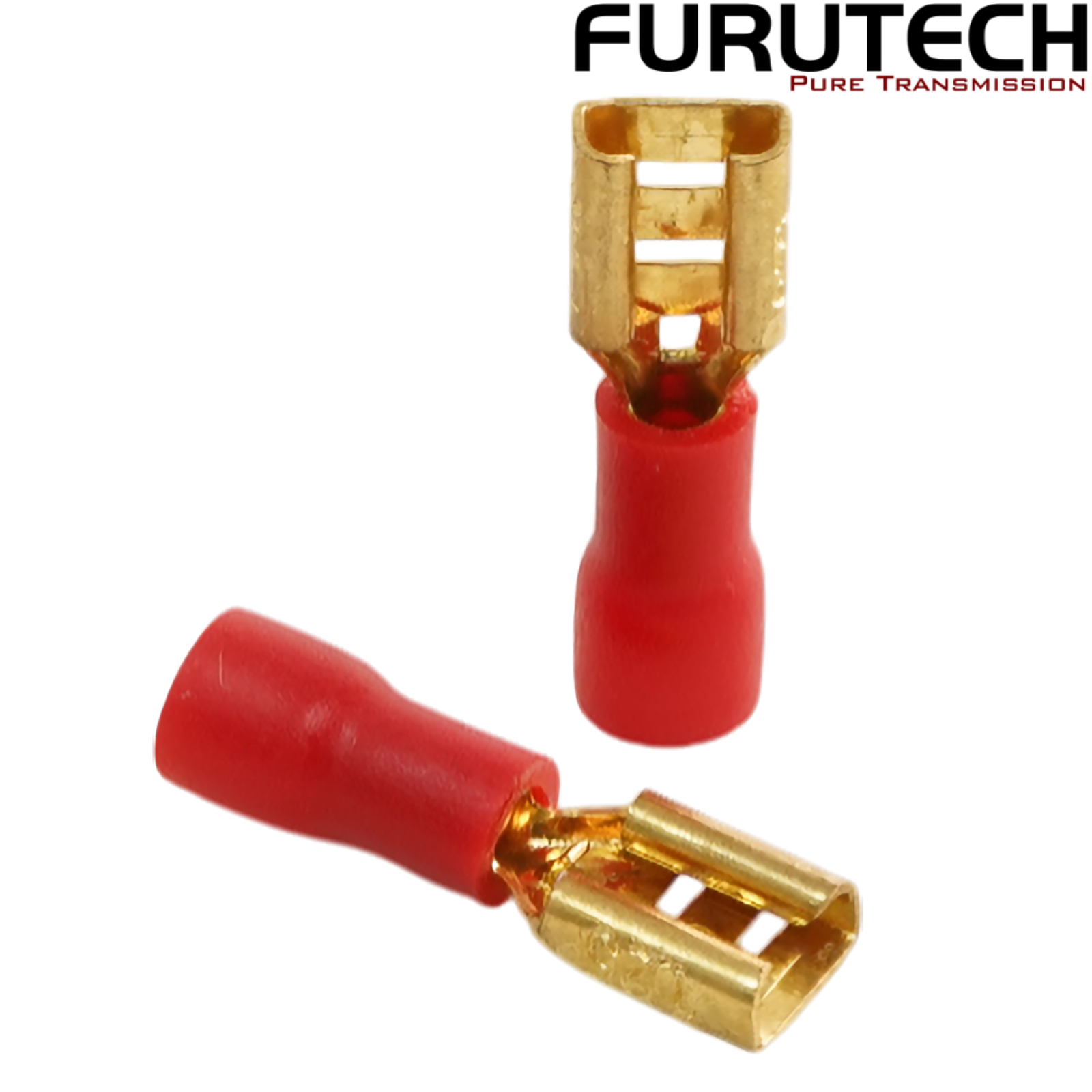 Furutech F118 5.2mm Insulated Push-on Terminals, Gold-plated