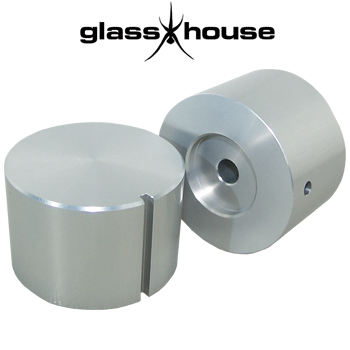 Glasshouse silver anodised knob (40mm dia) 