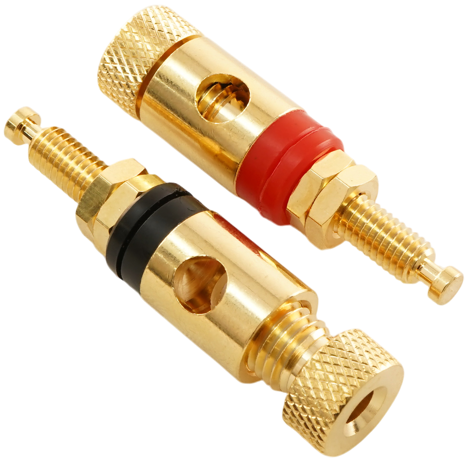 vBI-104GG: AEC Short Slimline, Insulated, Gold-plated Brass Binding Post (pair)