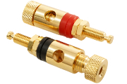 BI-104GG: AEC Short Slimline, Insulated, Gold-plated Brass Binding Post (pair)