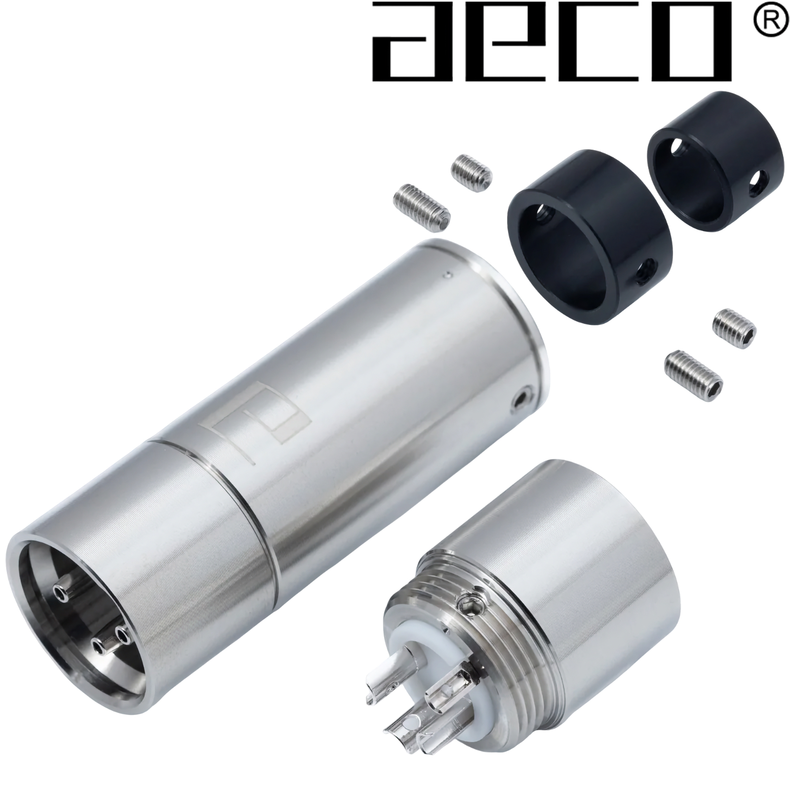 aeco AX3-1613R male 3 pole XLR plug, Tellurium Copper Rhodium-plated