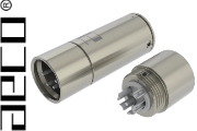 aeco AX4-1613S male 4 pole XLR plug, Tellurium Copper Silver-plated