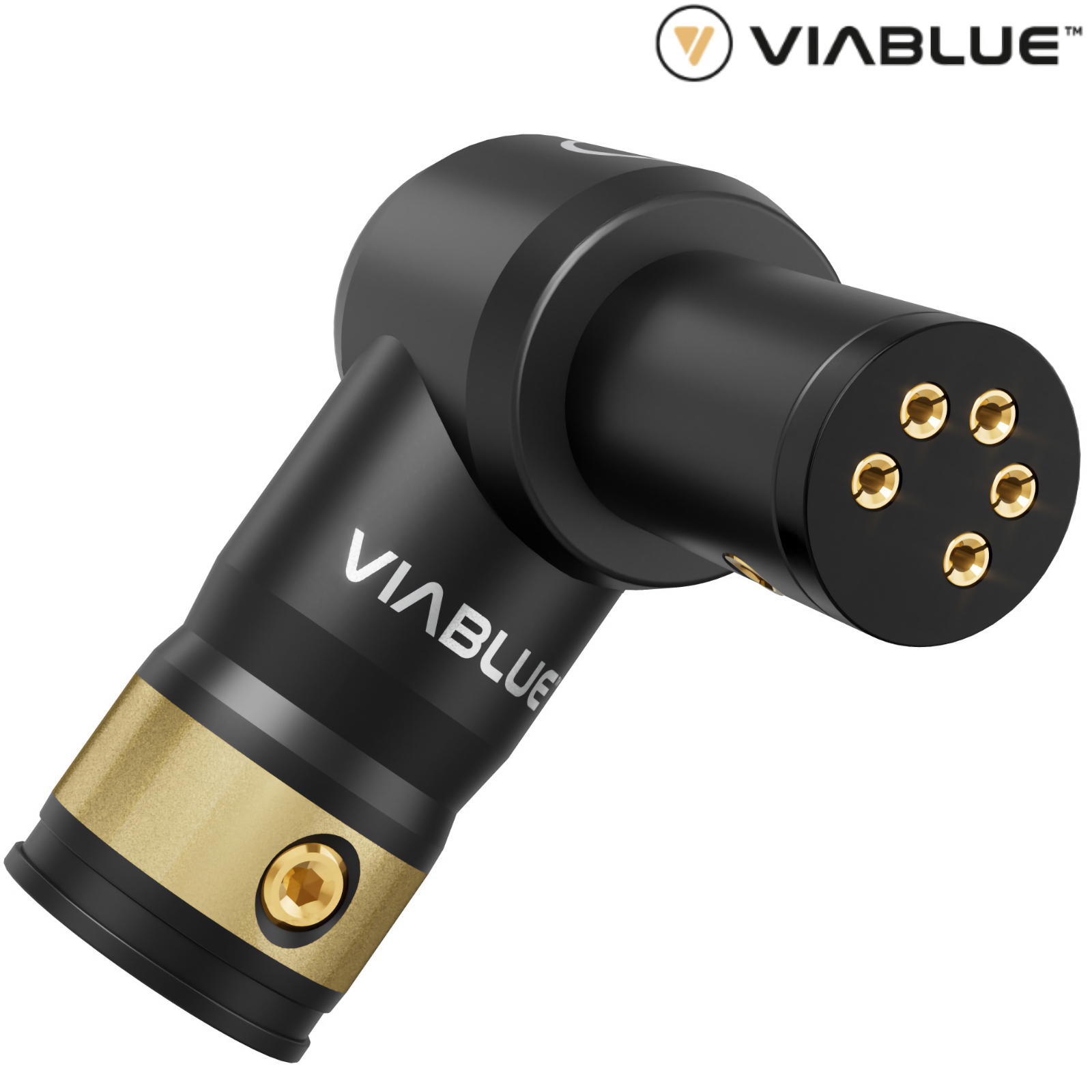 31352: Viablue 5 Pin DIN SME Tonearm Plug, 90 degrees UP