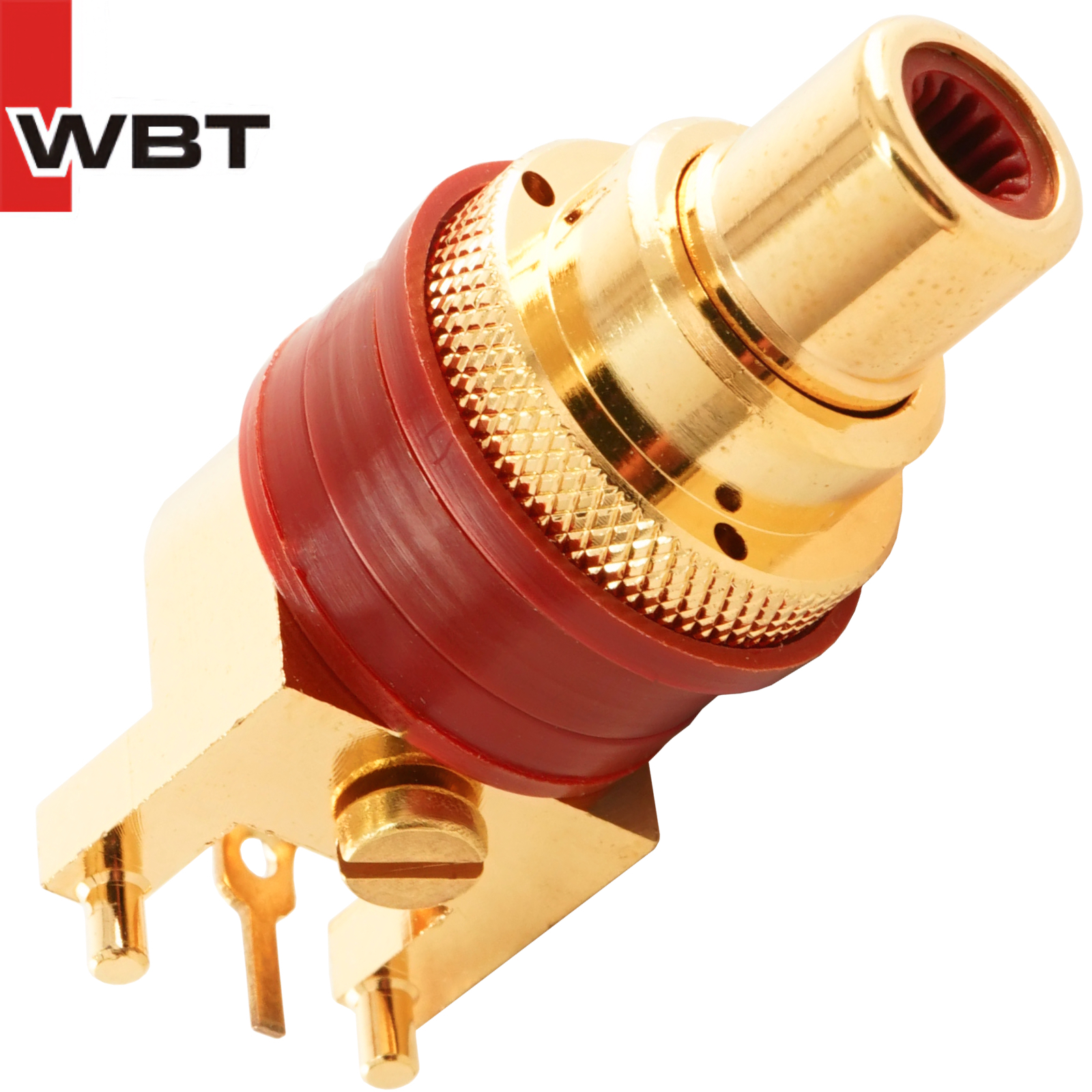 WBT-0234: RCA socket, PCB Horizontal Mounting (Red)