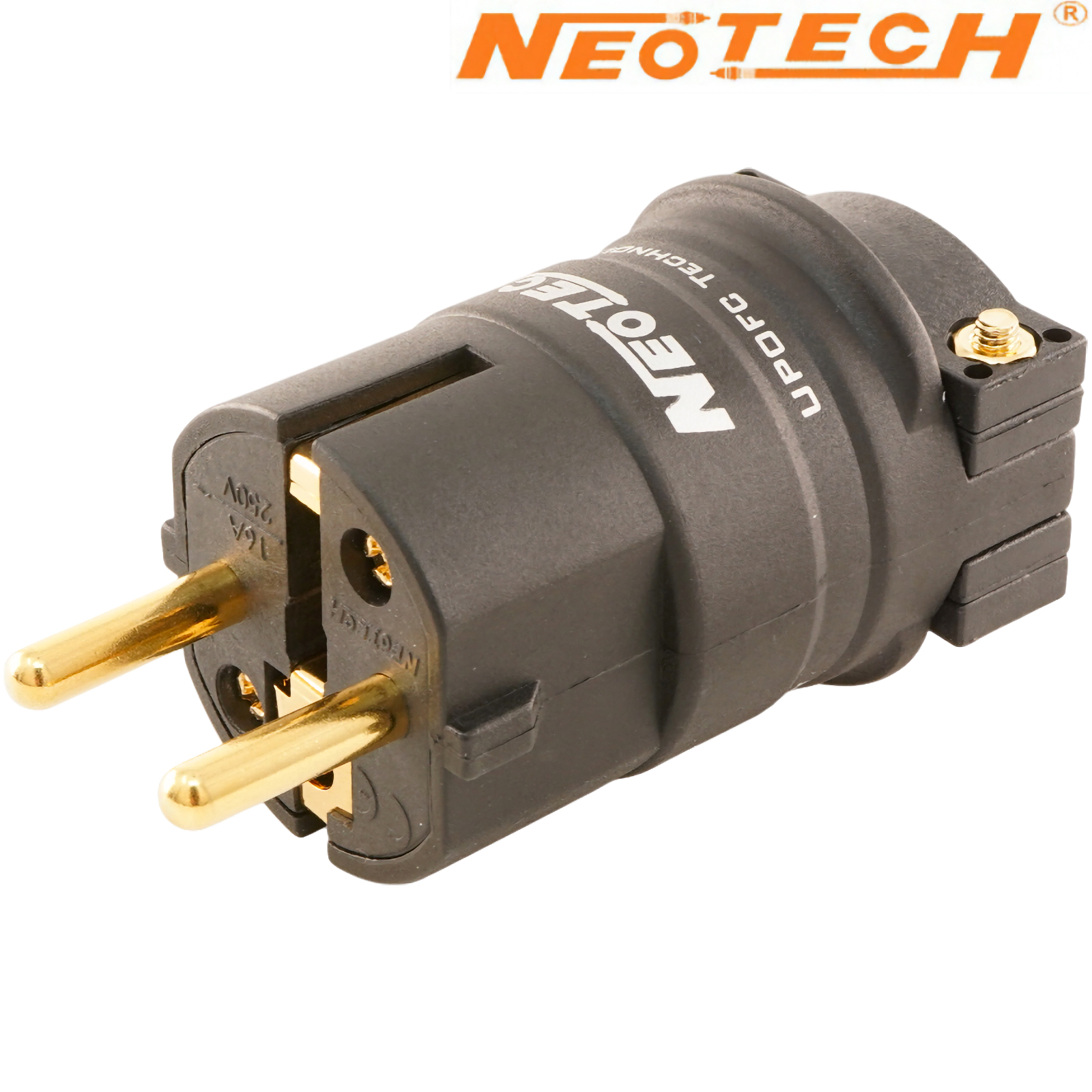 Neotech NC-P512 UP-OFC pure copper Schuko (EU) plug, Cryo'ed, Gold-plated
