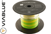 Viablue X-40 single conductor multistrand OFC Tinned Copper wire, green/yellow
