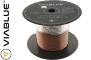 Viablue X-40 single conductor multistrand OFC Copper wire, Silver-plated, brown