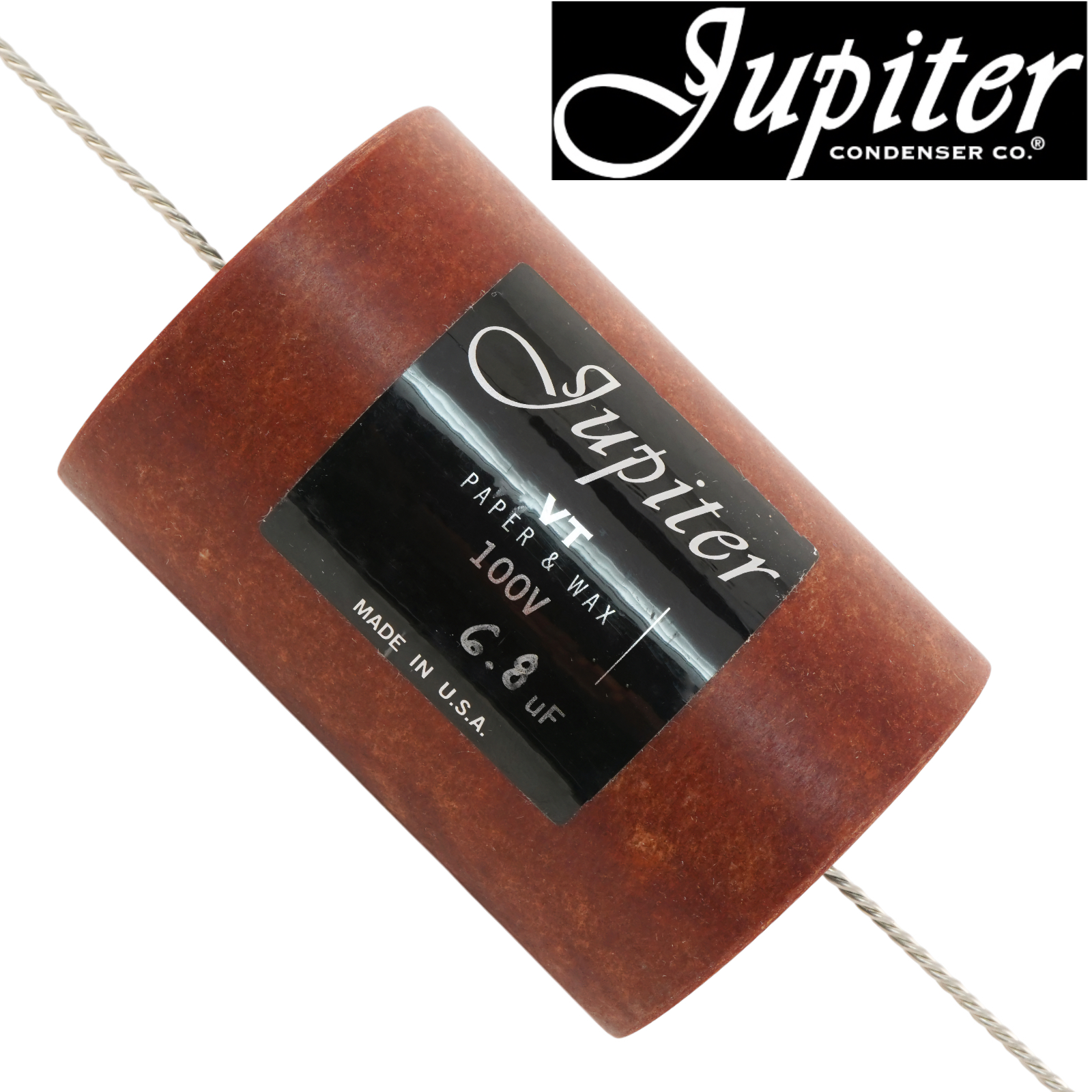 PH8002-1685J: 6.8uF 100Vdc Jupiter VT Aluminum Foil Wax Paper Capacitor