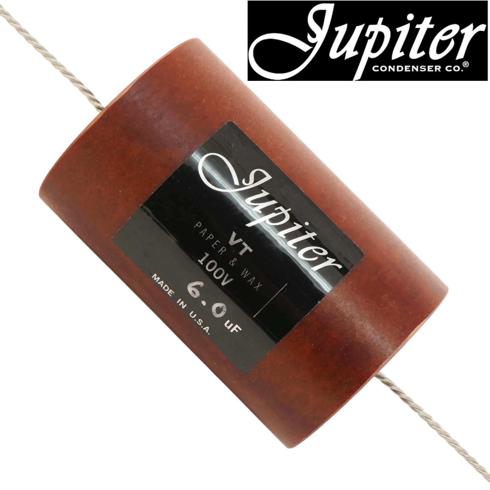 PH8002-1605J: 6uF 100Vdc Jupiter VT Aluminum Foil Wax Paper Capacitor