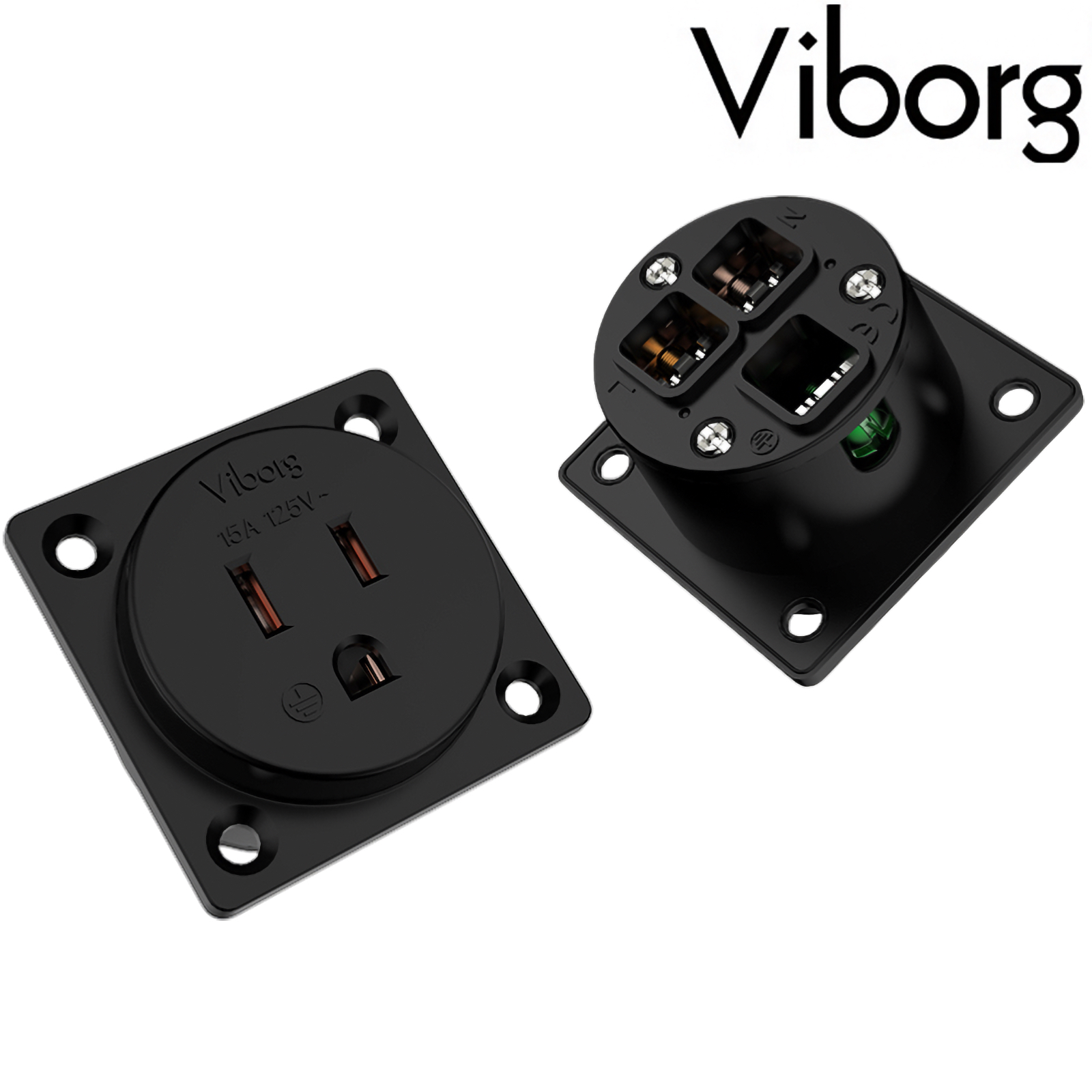 Viborg VM04 US AC inlet socket Pure Copper