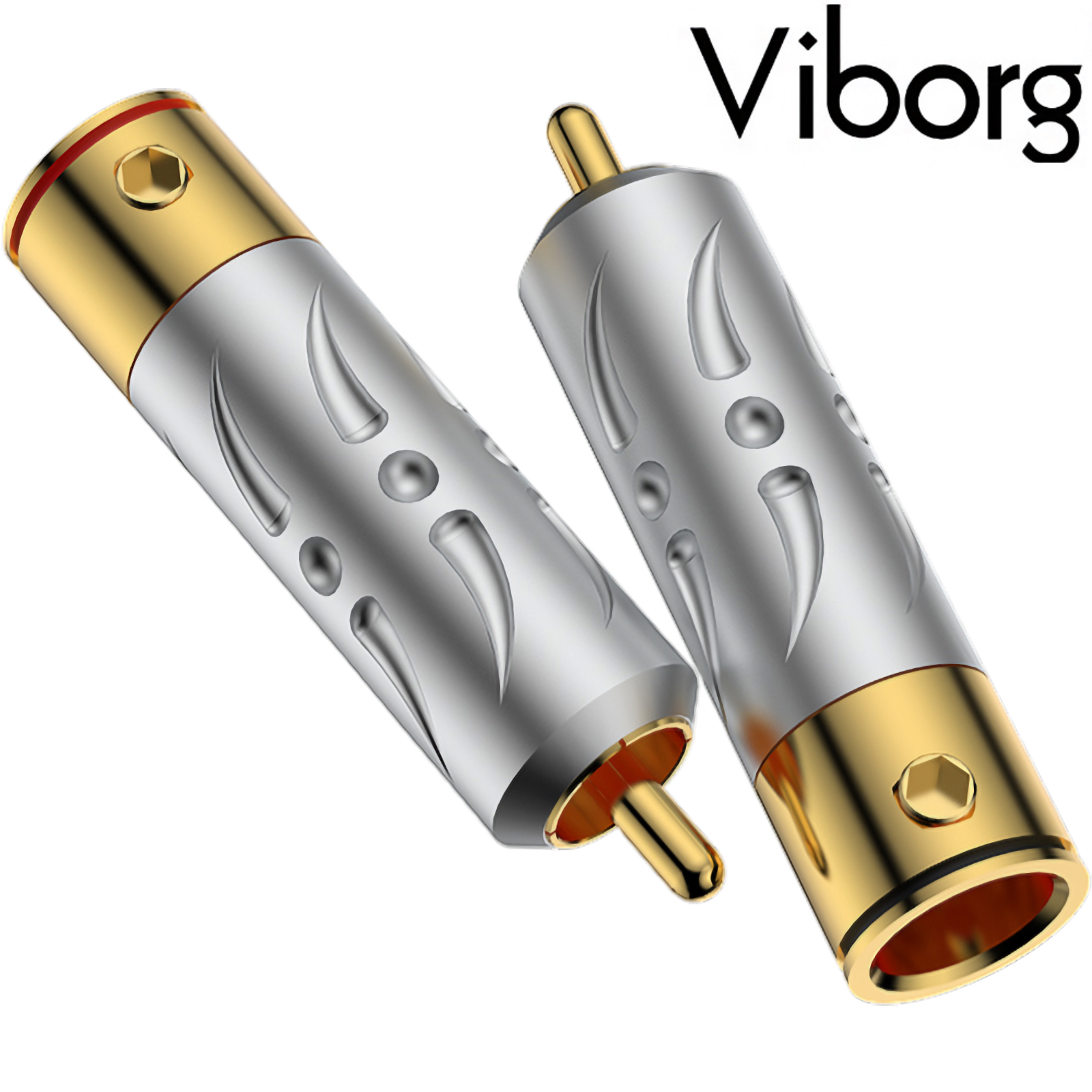 Viborg VR109G RCA Connectors, Pure Copper, Gold-plated