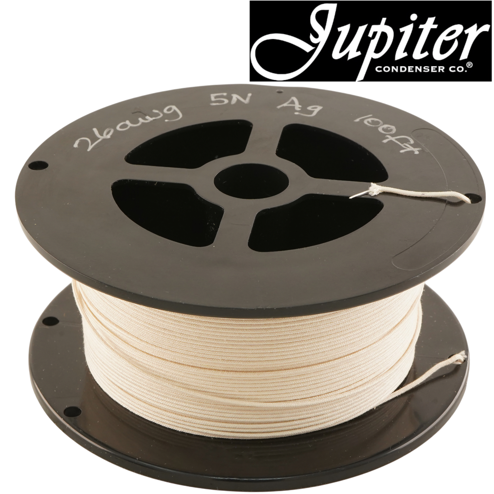 W2038: Jupiter AWG 26, Pure Silver cotton insulated wire, 0.405mm (1m)