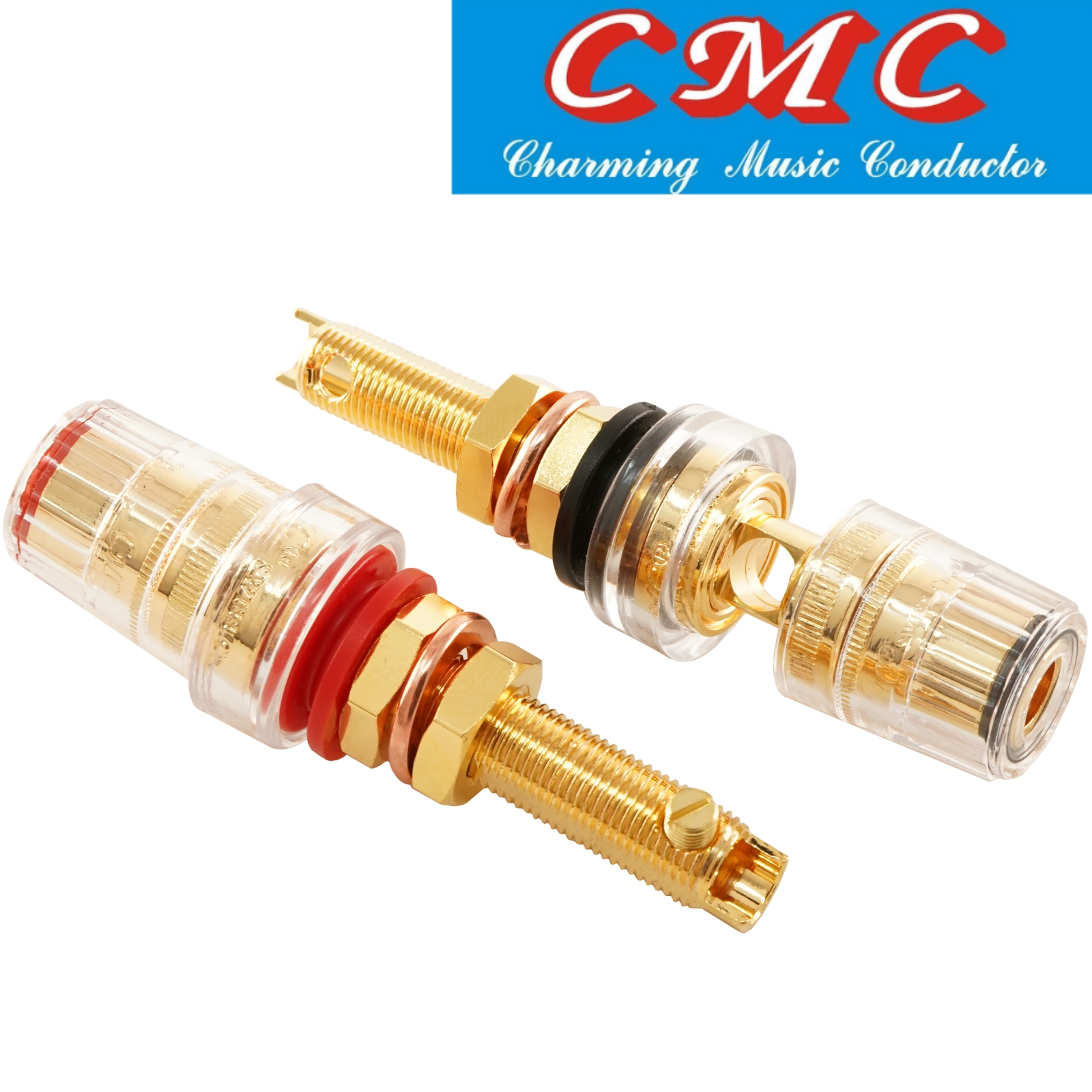 CMC-858-L-CUR-G: CMC Gold-plated, long binding posts