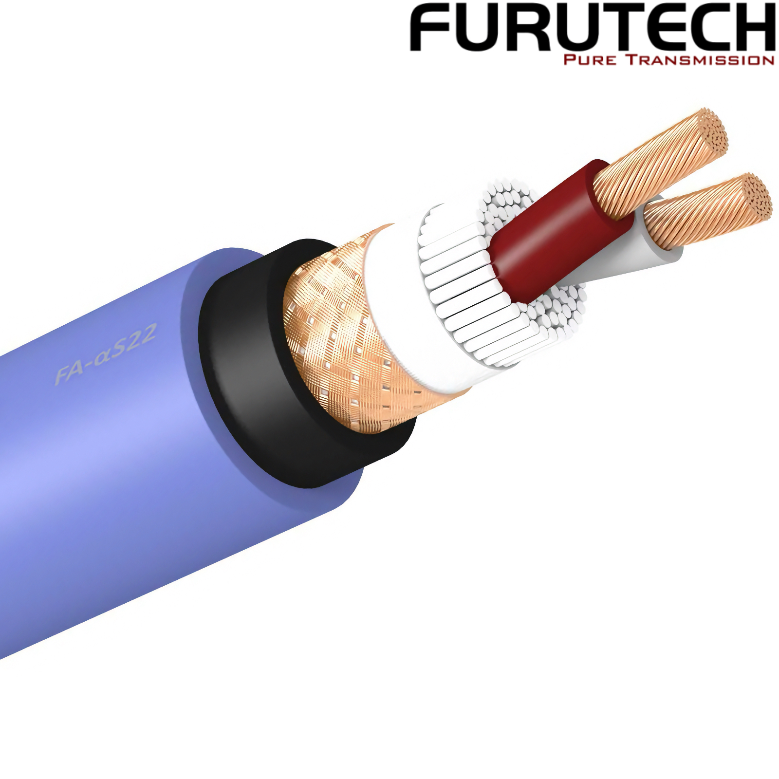 FA-αS22: Furutech Alpha OCC Copper Balanced Interconnect Cable (0.5m)