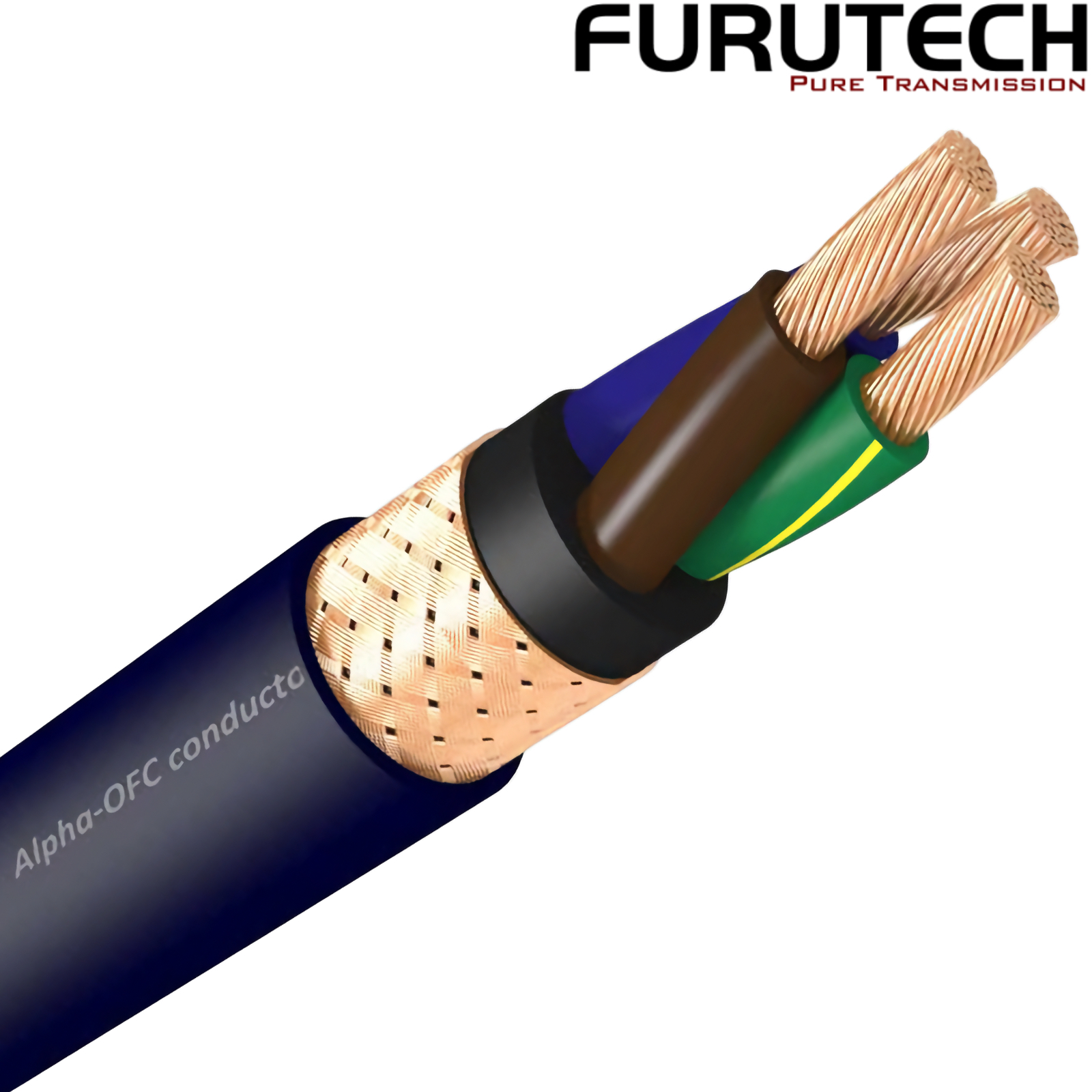 FP-S022N: Furutech Alpha Nano-OFC Copper Mains Cable (0.5m)