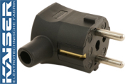 Kaiser Schuko (EU) 577 angled Mains Plug, unplated