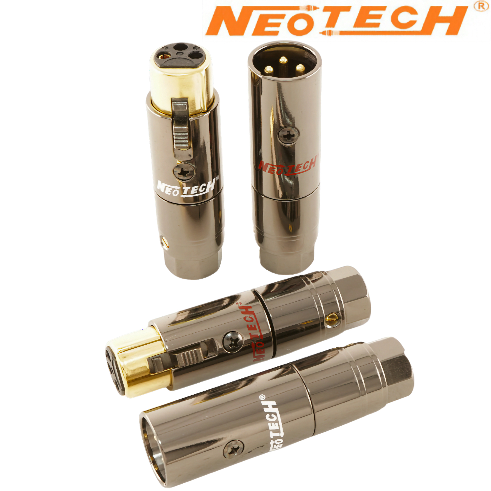 Neotech NEX-OCC II G-UPOCC XLR plugs, Gold-plated