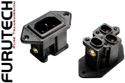 Furutech FI-09 NCF Pure Copper Rhodium-plated IEC Inlet Socket - Screw fit