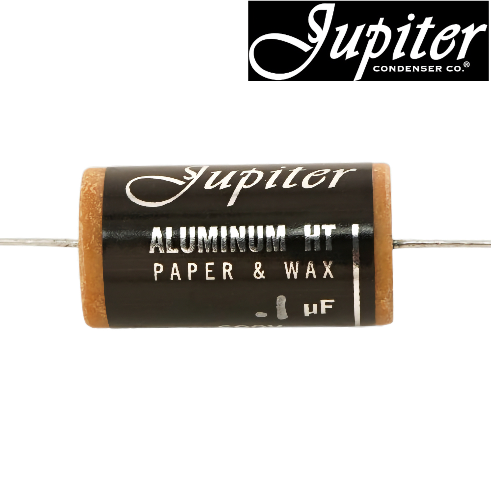 JHT051: 0.1uF 600Vdc Jupiter HT Round Wax and Paper Aluminum Capacitors