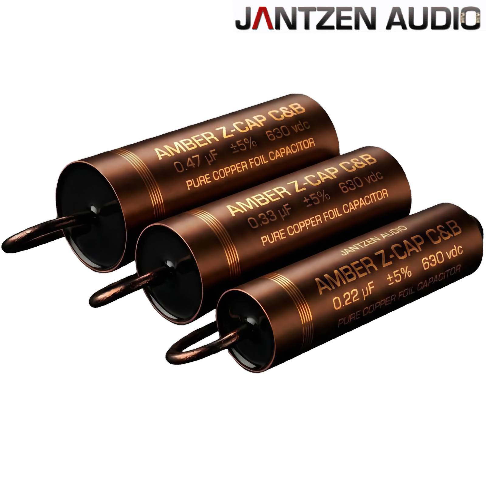 Jantzen Amber Z-Cap C&B Copper Foil Capacitors