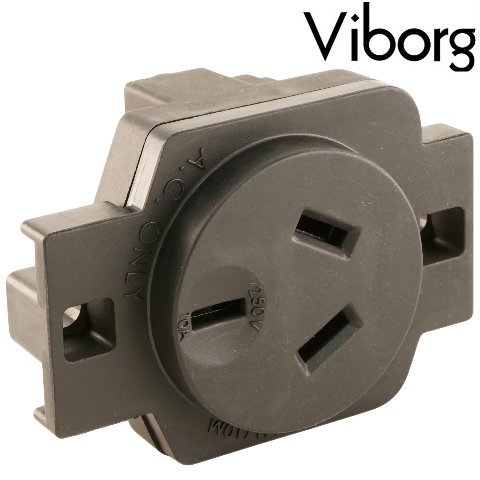 Viborg AU01G AU/NZ Pure Copper Mains Socket, Silver/Gold-plated