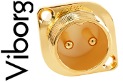 Viborg GX16G 2 Pins GX16 Connector, Gold-plated