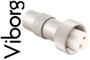Viborg GX12G 2 Pins GX12 Connector, Gold-plated