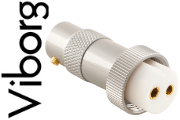 Viborg GM16G GX16 Male Connector, Gold-plated