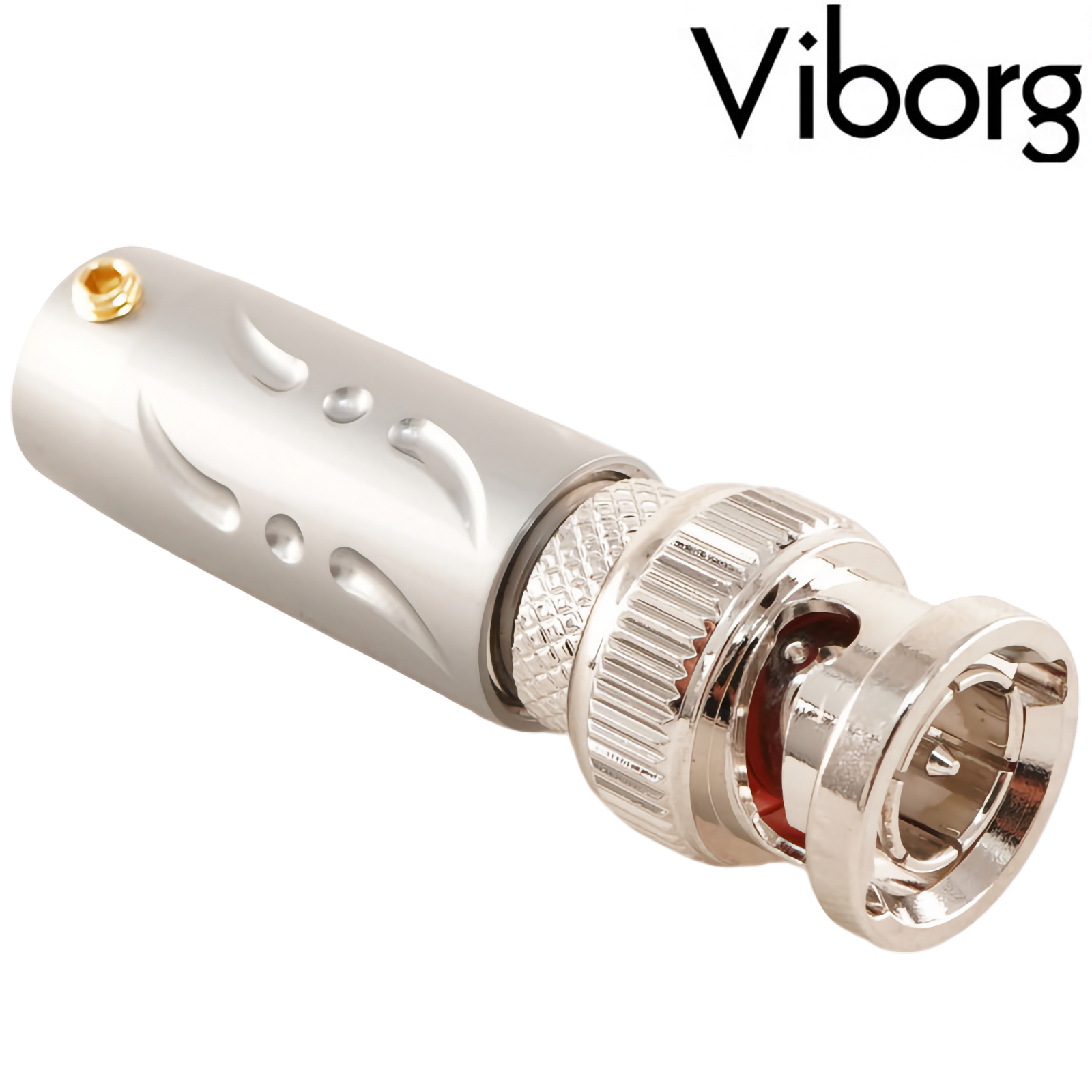 VD302R: Viborg Pure Copper BNC Connector, Silver/Rhodium-plated (1 off)