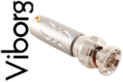 VD302R: Viborg Pure Copper BNC Connector, Silver/Rhodium-plated (1 off)