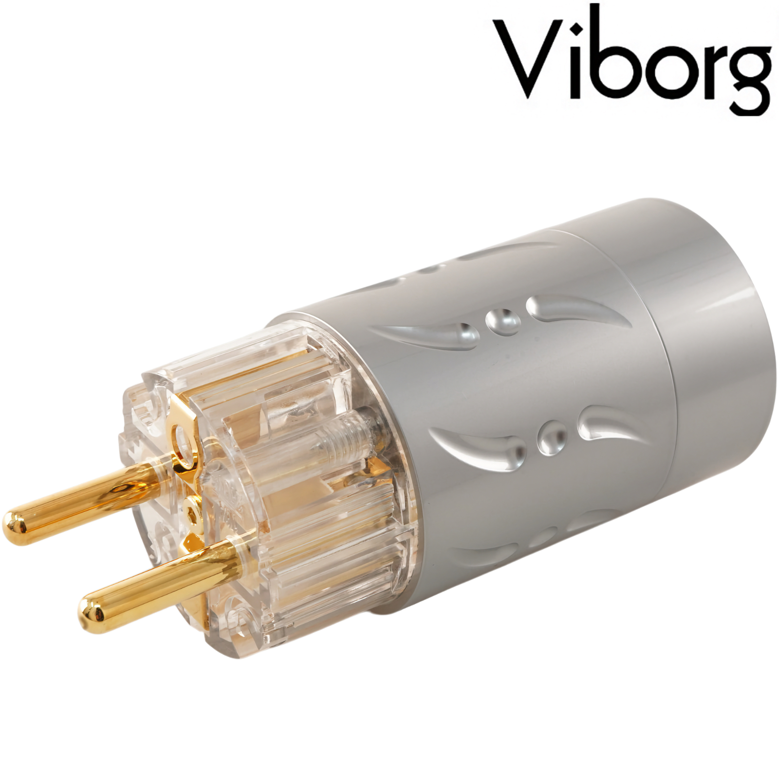 Viborg VE512G Schuko AC Connector Pure Copper, Gold/Silver-plated