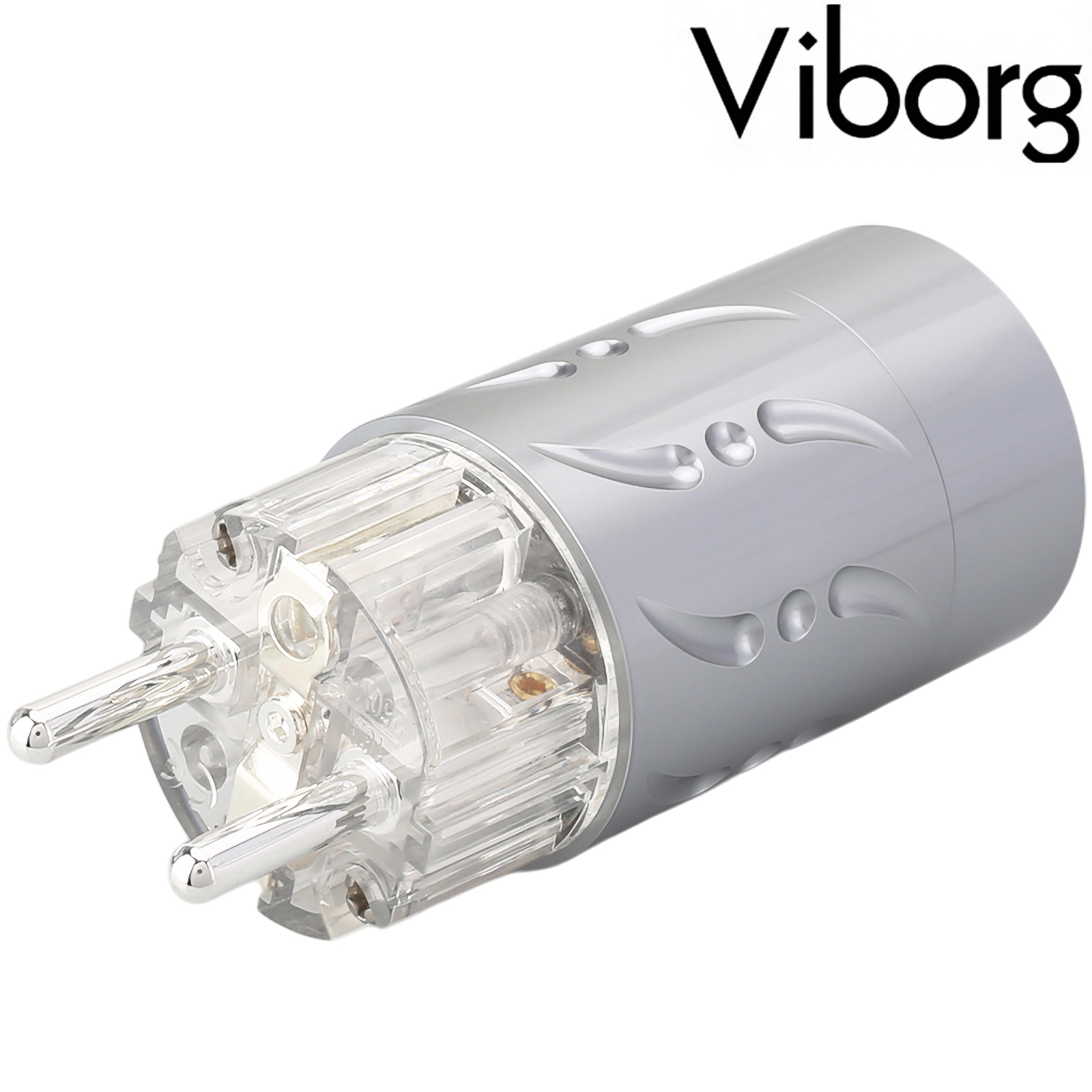 Viborg VE512S Schuko AC Connector Pure Copper, Silver-plated