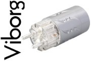 Viborg VE512S Schuko AC Connector Pure Copper, Silver-plated