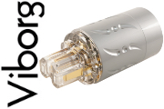 Viborg VF512G IEC C15 Connector Pure Copper, Silver/Gold-plated